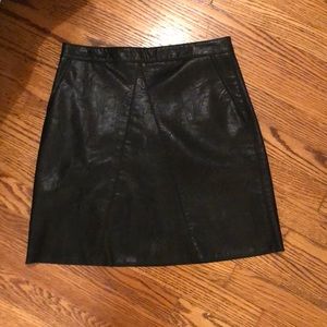 Zara vegan leather mini skirt